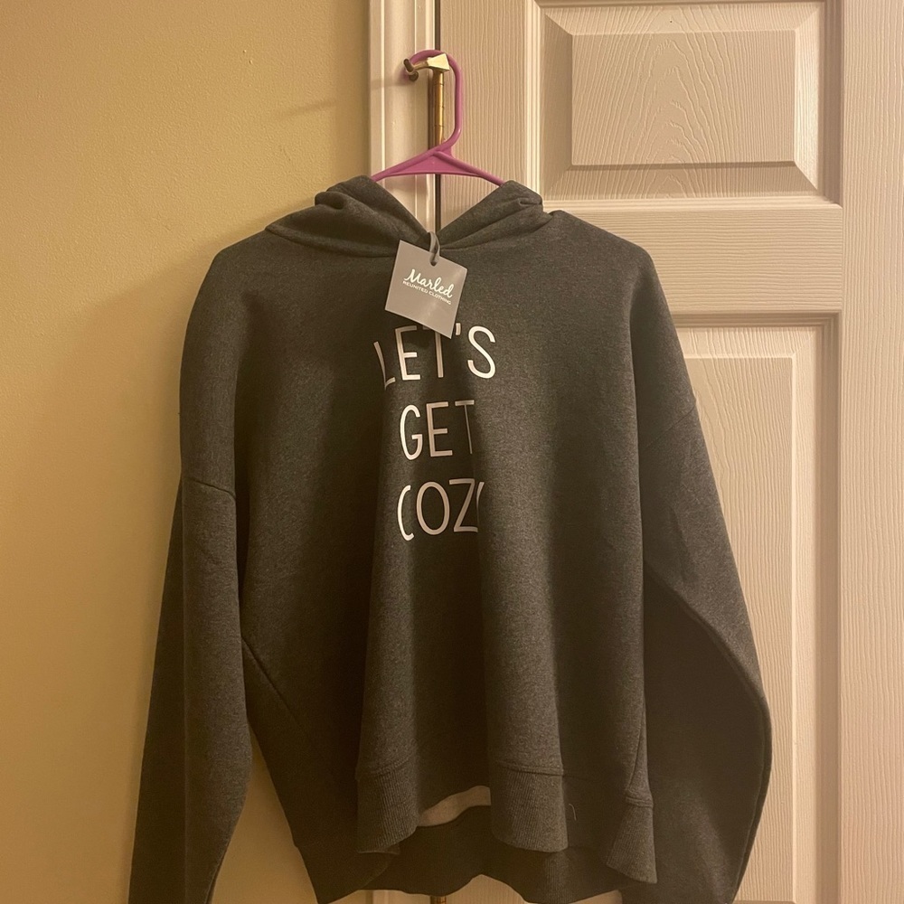 - Marled reunited  sweatshirt “let’s get cozy NWT